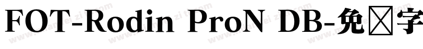 FOT-Rodin ProN DB字体转换